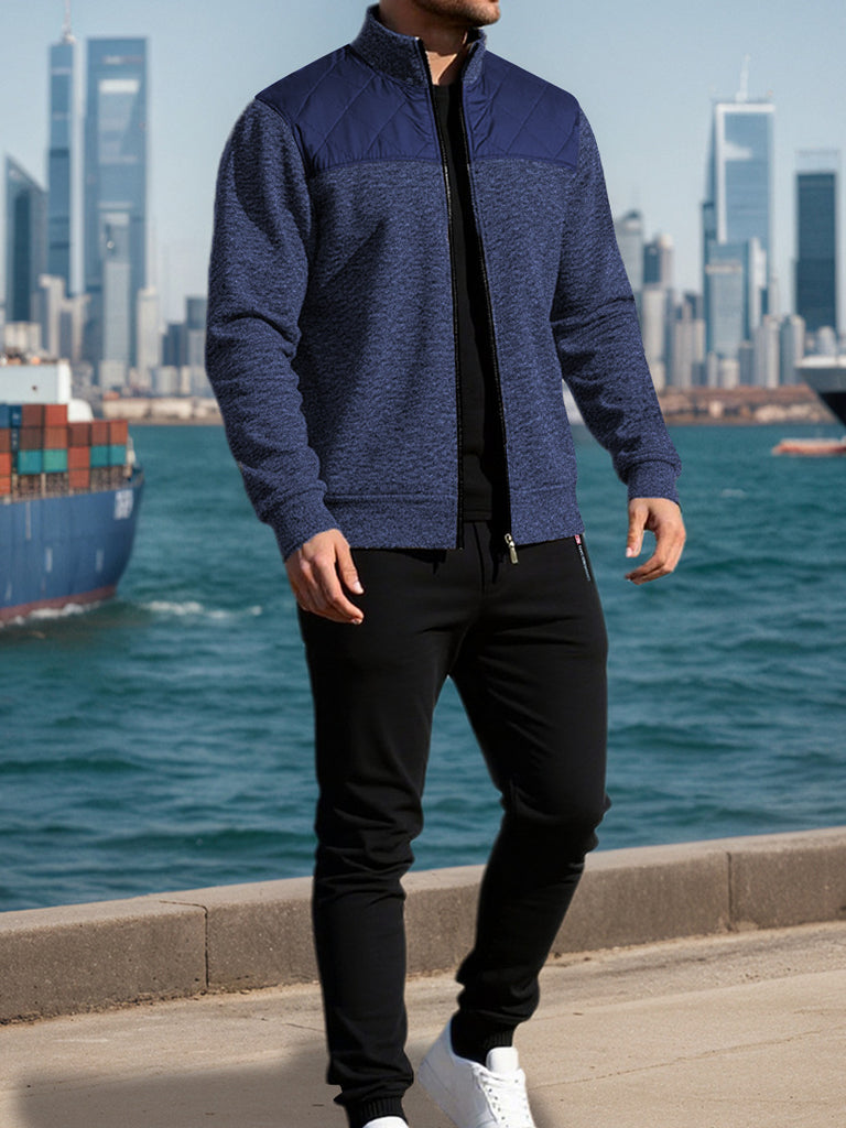 Herren Sportliche Jacke mit Querrippen-Muster und leicht gepolstertem Schulterbereich WW