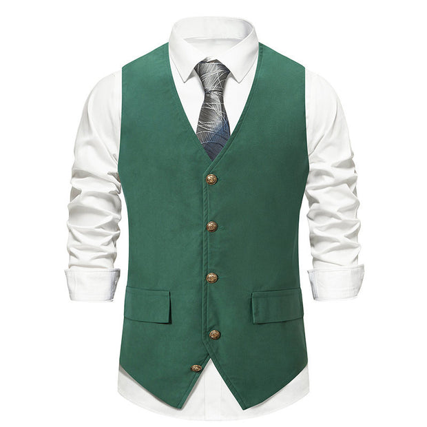 Herren Eleganter Maßgeschneiderter Anzug Weste WW