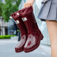Damen Hochwertige und stylische Gummistiefel mit verstellbarem Schnürsystem WW