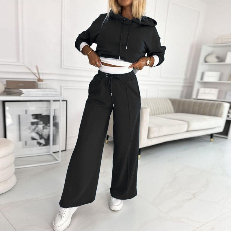 Damen Sportliches Lounge-Set mit weitem Schnitt und Kapuze WW