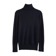 Damen Rollkragenpullover mit eleganten Knopfdetails WW