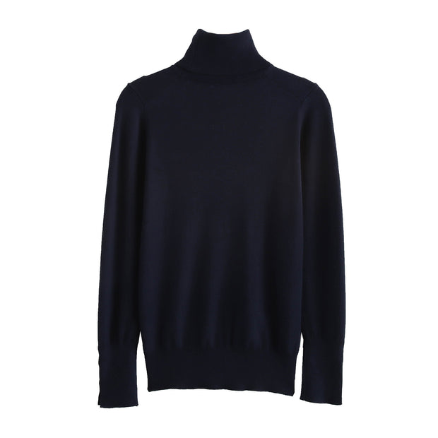 Damen Rollkragenpullover mit eleganten Knopfdetails WW