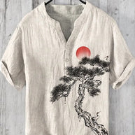 WW | Japanisches Hemd Aus Leinenmix