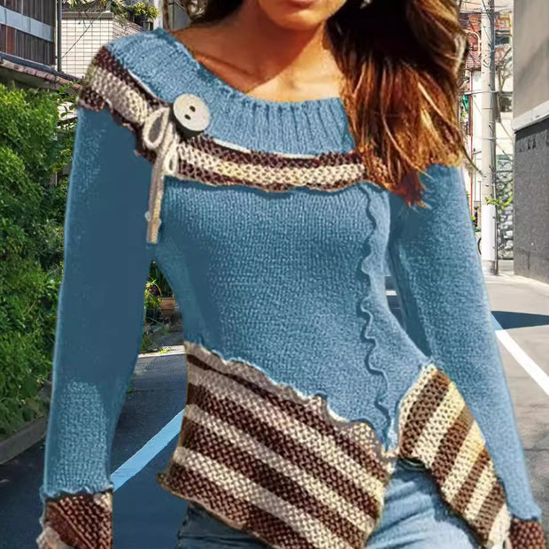 Damen Strickpullover mit kunstvollem Design und eleganten Details WW