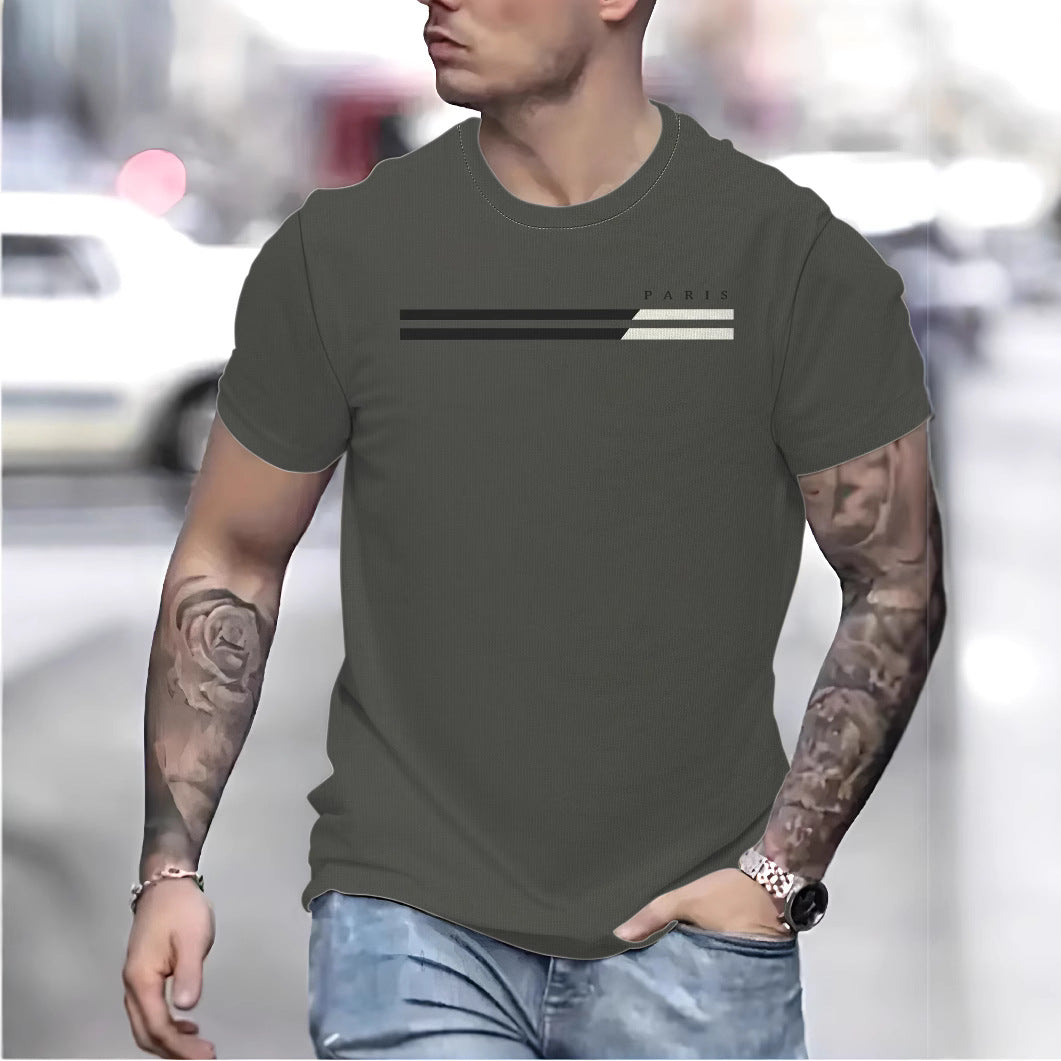 Herren T-Shirt mit stilvollem Linienmuster W&W Mode