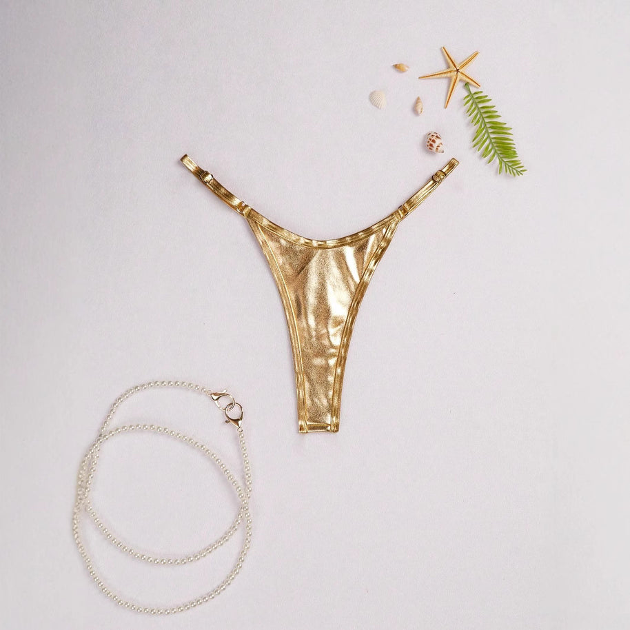 Damen Minimalistischer Spitzenstring W&W
