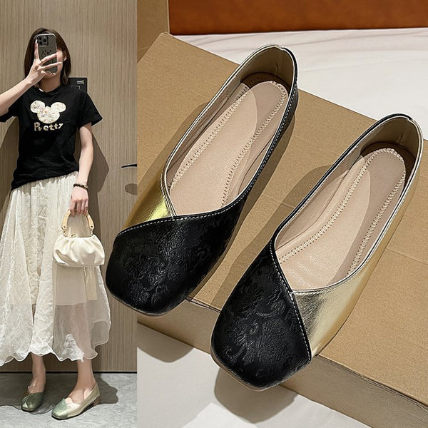Damen Ballerinas mit einzigartigem Farb- und Texturspiel W&W