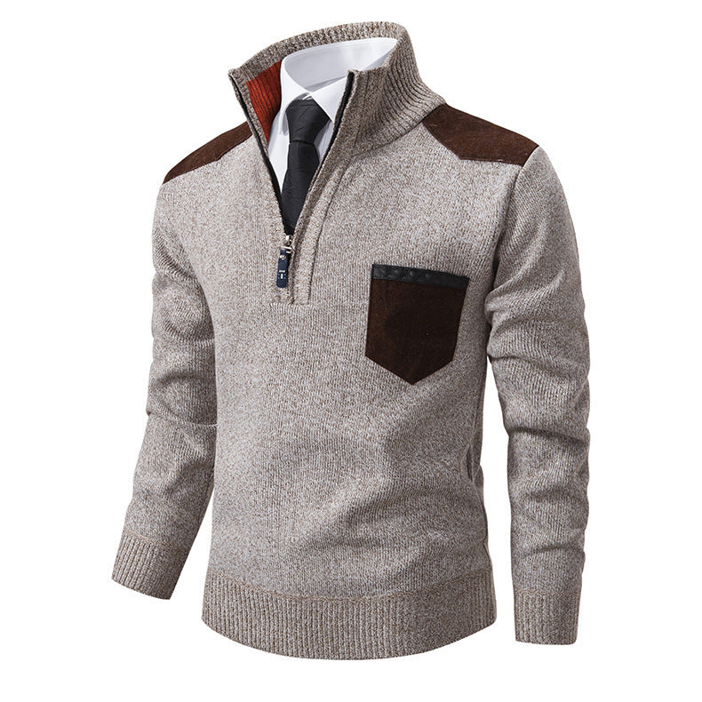 Herren modischer Pullover mit Stehkragen WW