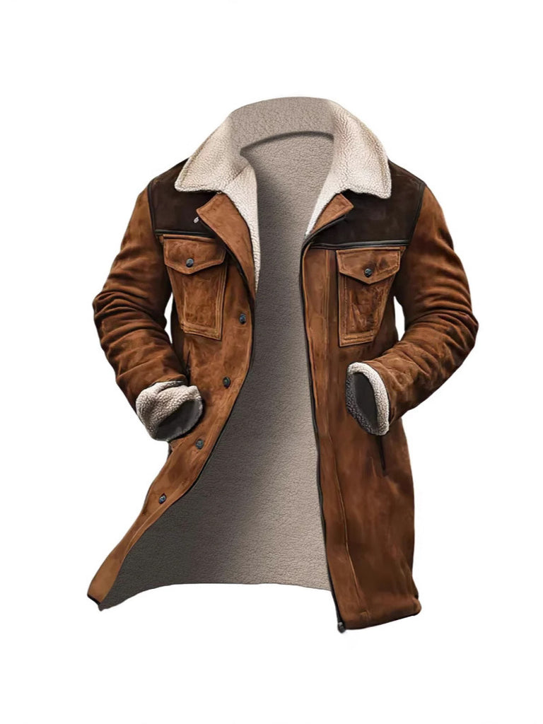 Herren Lammfelljacke mit stylischem Schafsfutter und praktischen Taschen WW