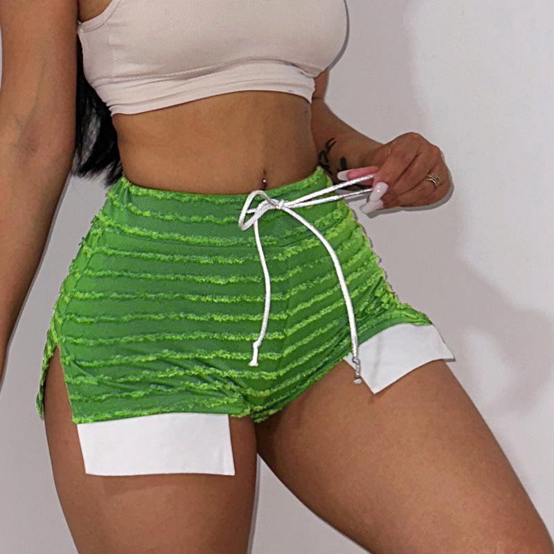 Damen moderne und stylische Shorts mit fransigem Design W&W