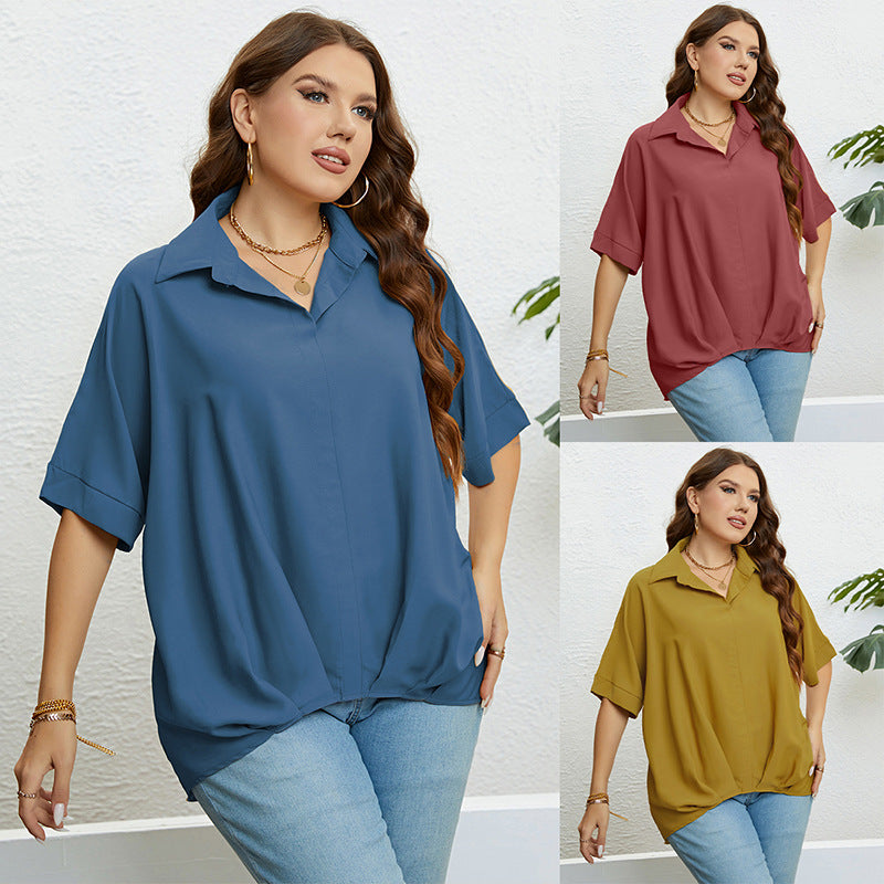 Damen Oversized Bluse mit eleganter Knopfverschluss und lässigem Schnitt WW