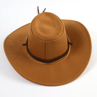 Damen Outdoor Cowboyhut aus weichem Mikrofaser-Wildleder mit Kordelzug WW