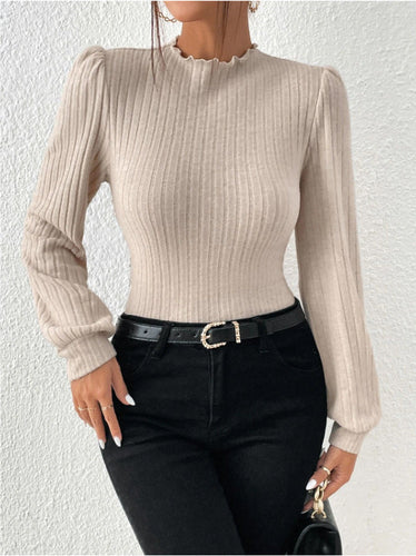 WW CozyKnit geschopptes Rollkragenlangarm-Sweater