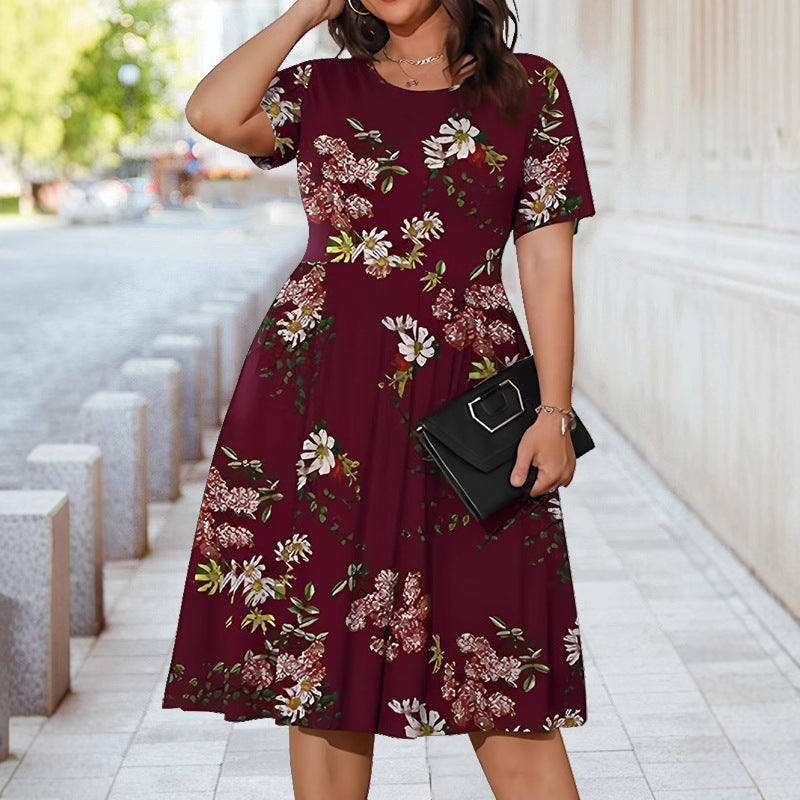 Damen Midikleid mit floralem Design und elegantem Schnitt WW