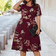 Damen Midikleid mit floralem Design und elegantem Schnitt WW