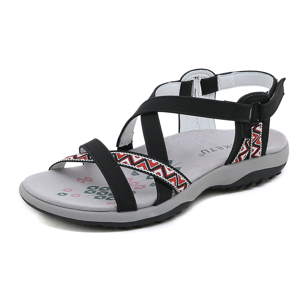 Damen Sandalen mit konturiertem Fußbett und verstellbaren Riemen WW