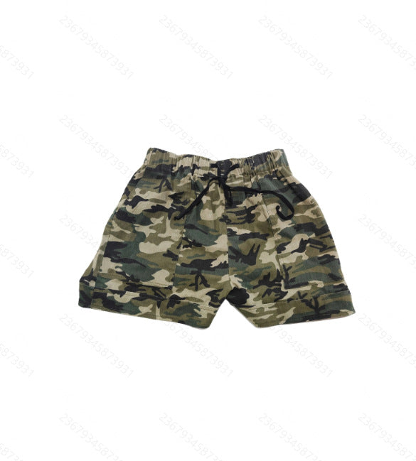Damen Camouflage-Shorts mit elastischem Bund und praktischen Taschen W&W Mode