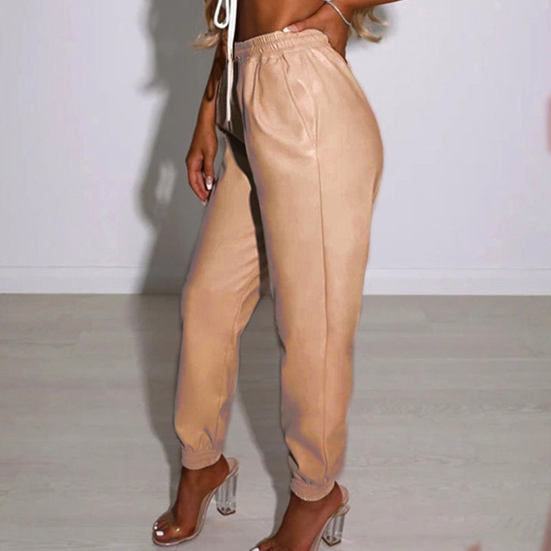 Damen bequeme Sporthose mit elastischem Bund und Bündchen WW