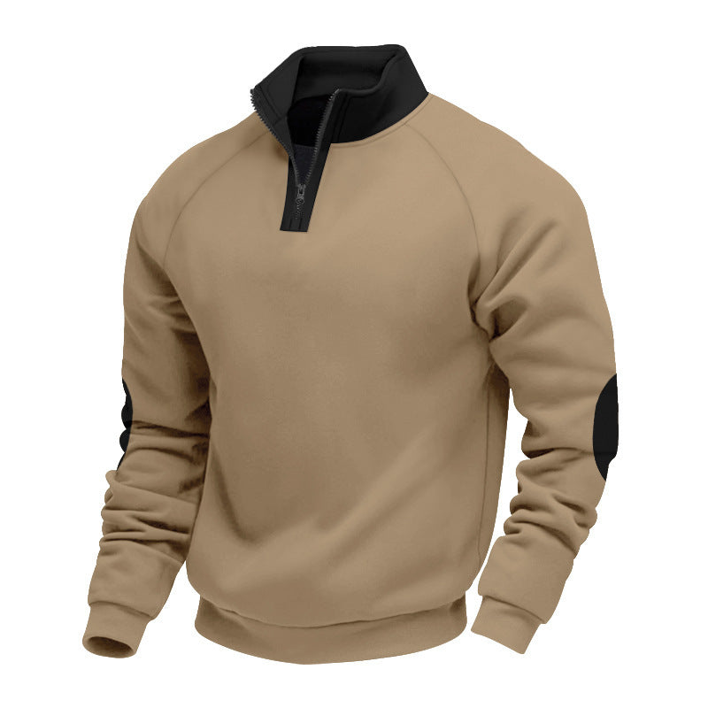 Herren Sweatshirt mit Stehkragen und Reißverschluss WW