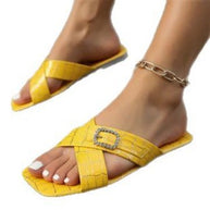 Damen Riemchensandalen mit funkelndem Schmuckdetail und elegantem Kreuzbanddesign WW