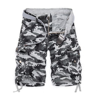 Herren Camo Cargo-Shorts mit mehreren Taschen und verstellbarem Bund WW