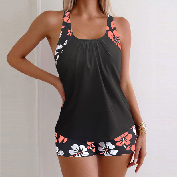 Damen Badeanzug-Set mit stilvollem Blumenmuster WW