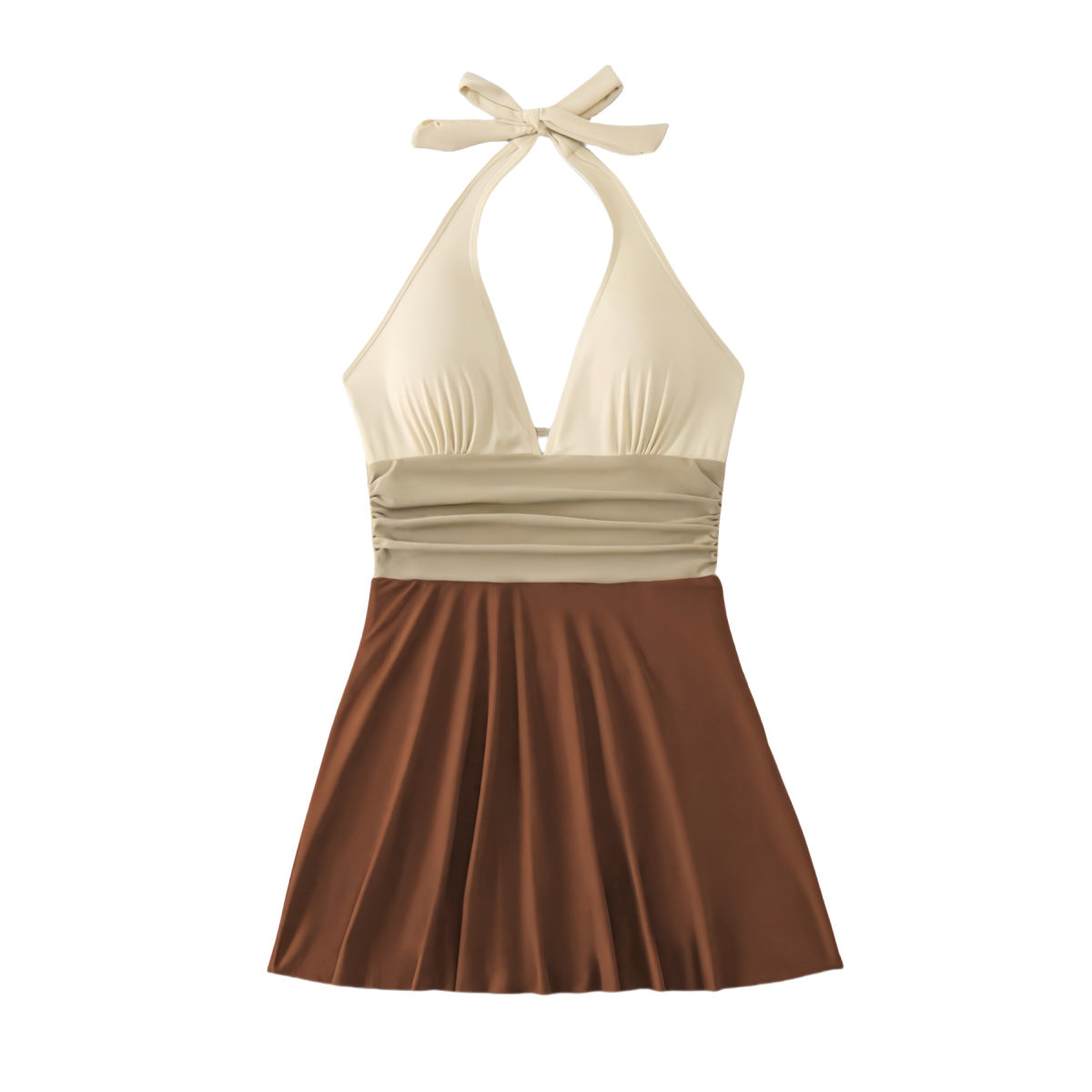 Damen Badeanzug mit schickem Wickel-Design und schmeichelndem Rock WW