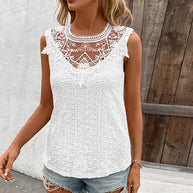 Damen Spitzentop mit raffinierten Details WW