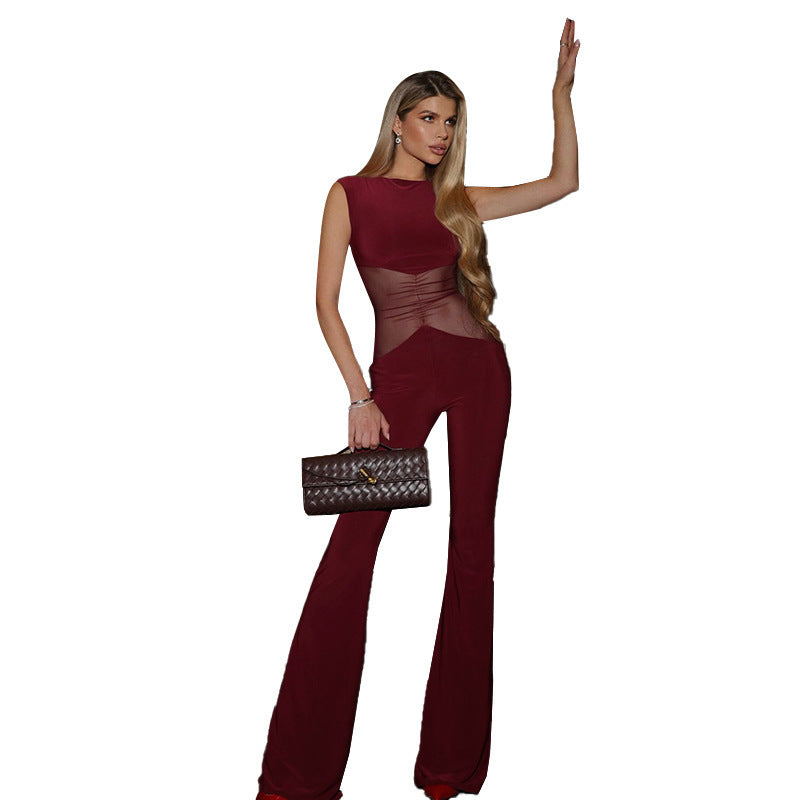 Damen Stylischer Jumpsuit mit innovativem taillierten Design und figurbetonten Details W&W