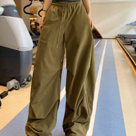 Damen weite Freizeithose mit elastischem Bund und praktischen Seitentaschen WW