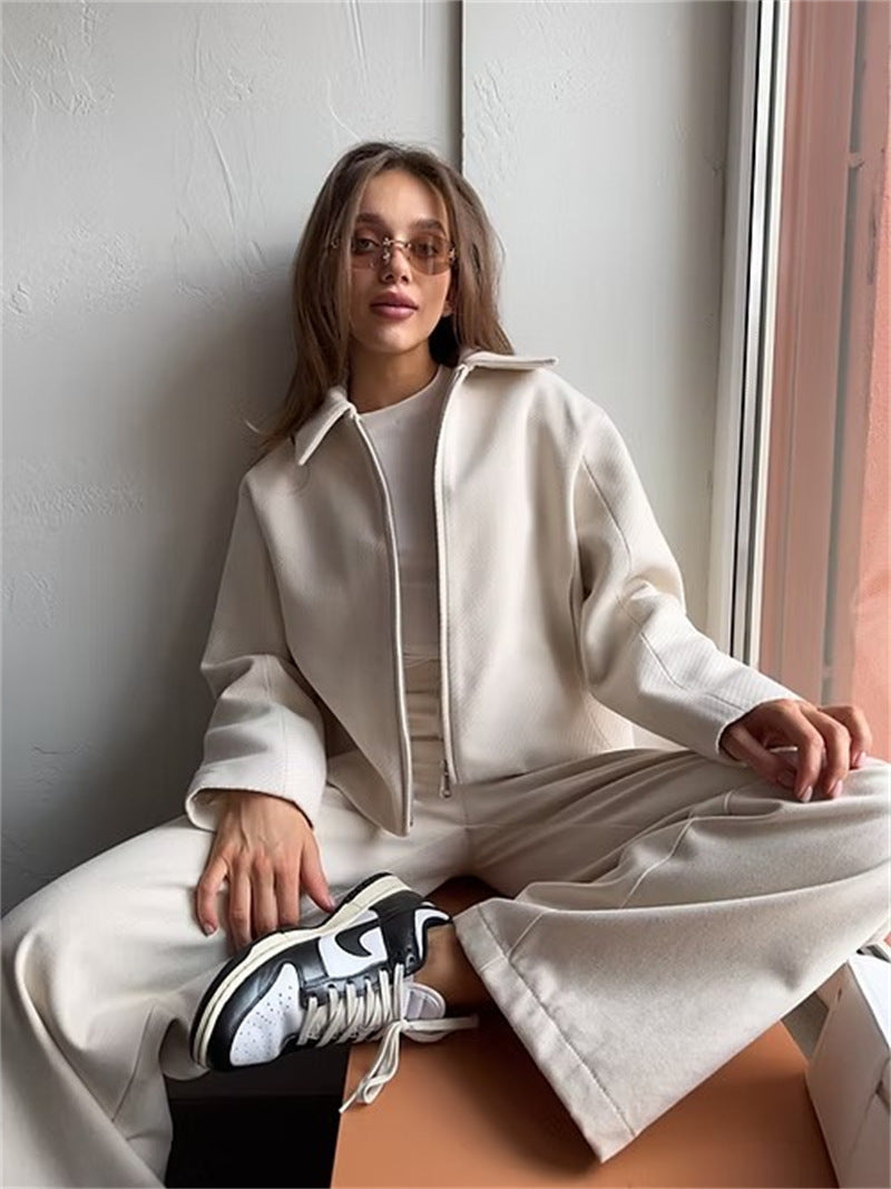 Damen sportliche und stylische Jacke mit Reißverschluss WW