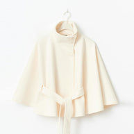 Damen Relaxed Fit Umhangjacke mit Bindegürtel WW