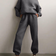 Damen Sportliches Loungewear-Set mit oversized Hoodie und bequemen Jogginghosen WW