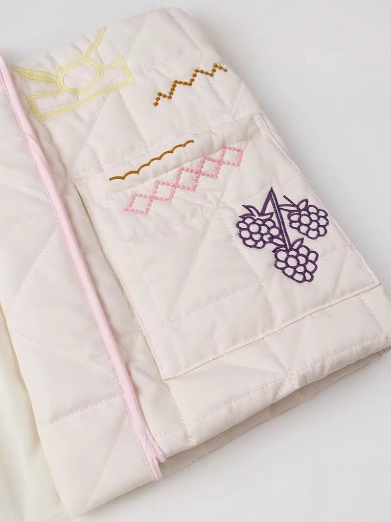 Damen Steppjacke mit kreativem Stickdesign WW