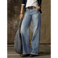 WW | Retro Lässig Gerade Weite Beinhosen Jeans