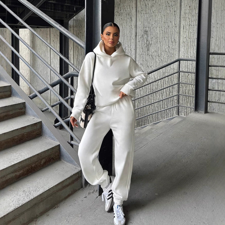 Damen bequeme und stylische Sport-Hoodie-Kombination WW