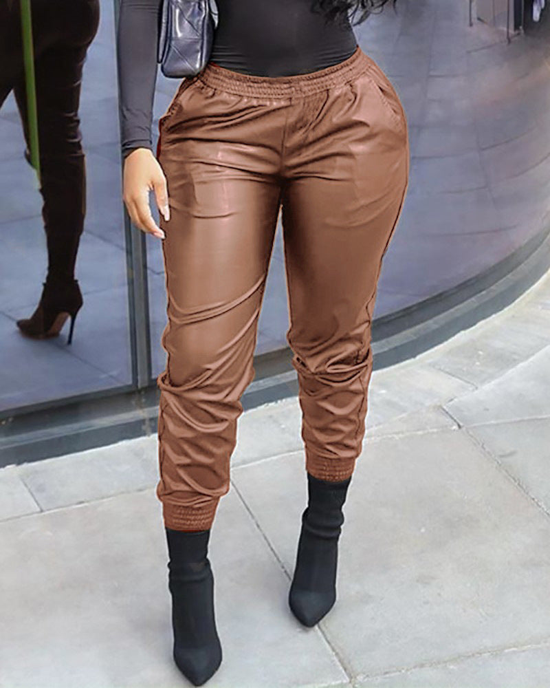 Damen sportliche Lounge-Hosen mit Raffung WW