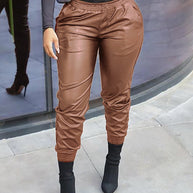 Damen sportliche Lounge-Hosen mit Raffung WW