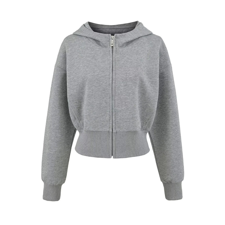 Damen Sportliche Kapuzenjacke mit lässigem Schnitt und praktischen Reißverschlusstaschen WW