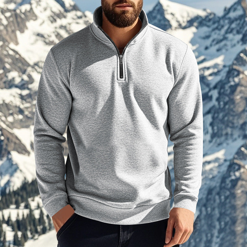 W&W Mode | Bequemer Fleecehalbzipper Für Männer
