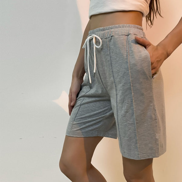 Damen Baumwoll-Shorts mit elastischem Bund und praktischen Taschen WW