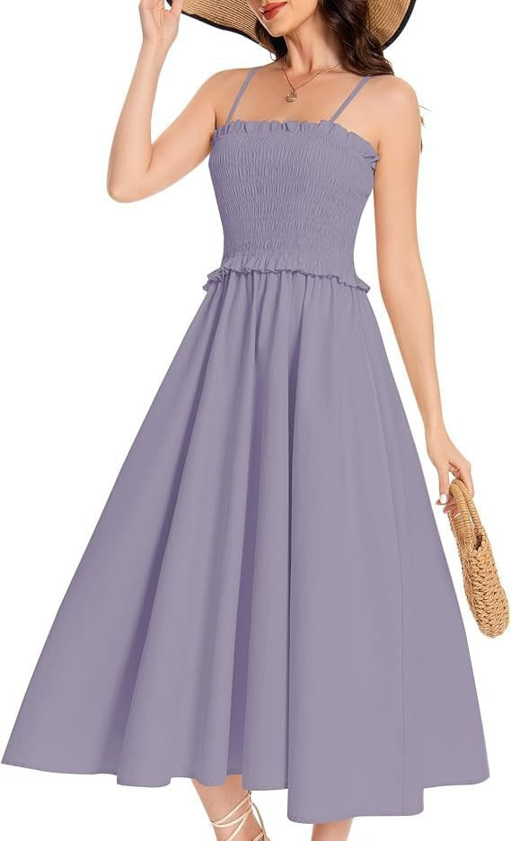 Damen elastisches Maxikleid mit Rüschendetails und geschmeidigem Material W&W Mode