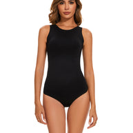Damen Bequemer Einteiler Badeanzug mit sportlichem Schnitt und elegantem Design WW
