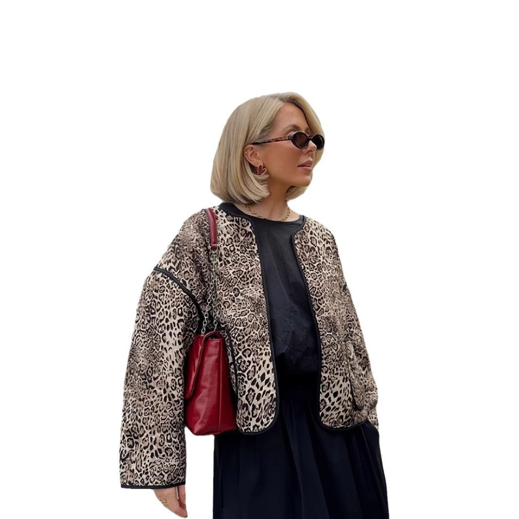 Damen attraktive Jacke im angesagten Leopardenmuster WW