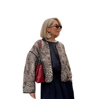 Damen attraktive Jacke im angesagten Leopardenmuster WW