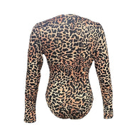Damen Langarm Body mit aufregendem Leopardenmuster WW