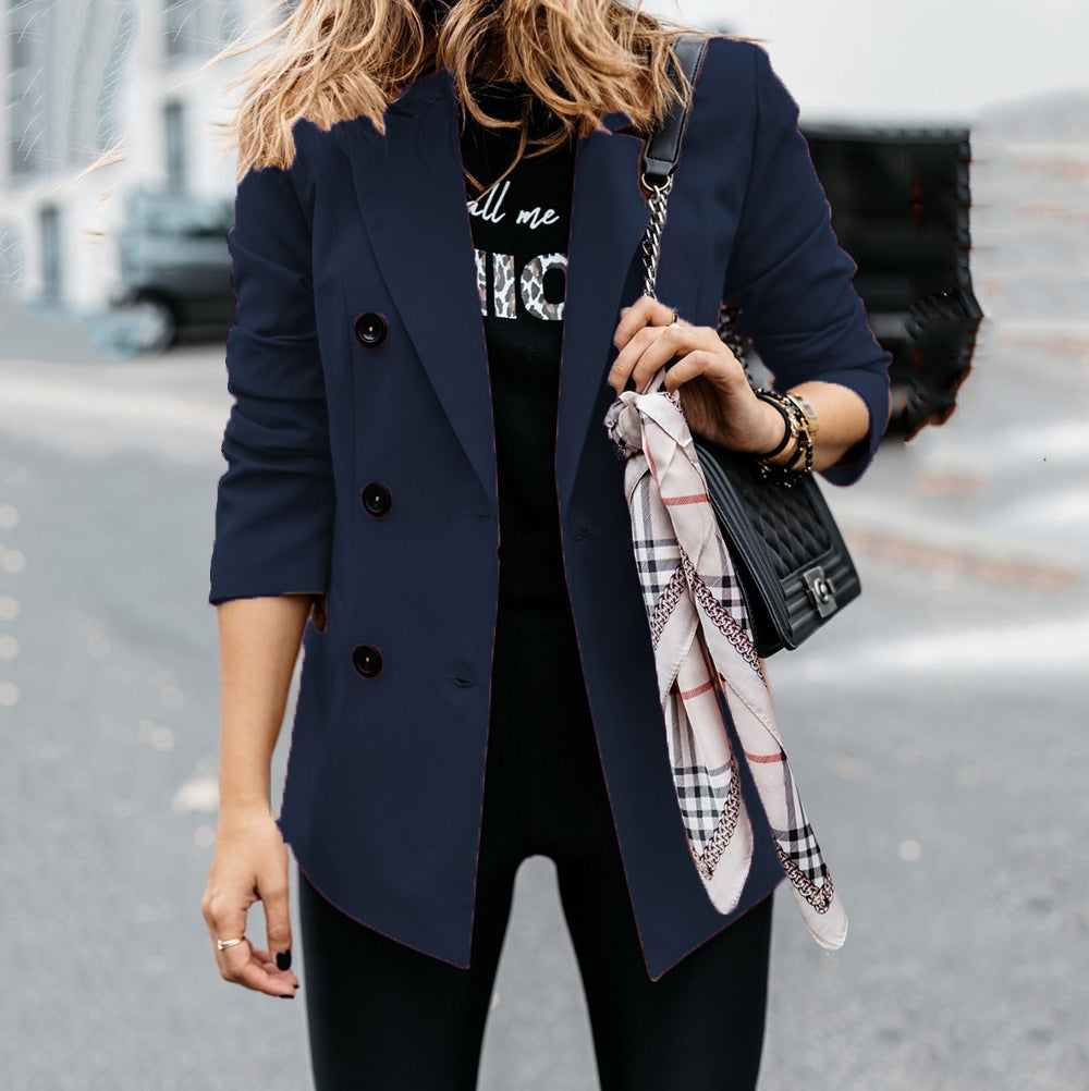 Damen Klassischer Double-Breasted Blazer im Tailored Fit WW