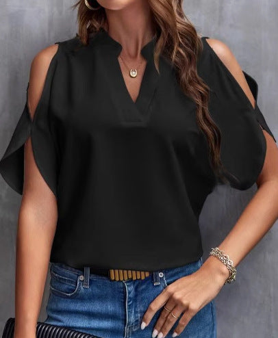 Damen Cold Shoulder Bluse WW