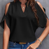 Damen Cold Shoulder Bluse WW