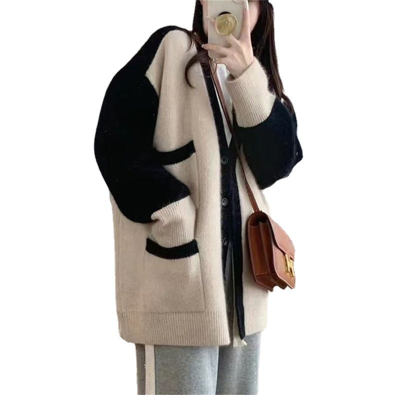 Damen Strickcardigan mit dekorativem Schnitt und praktischen Taschen WW